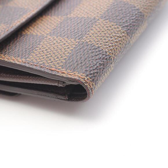 LOUIS VUITTON Brown Damier Leather Wallet - Picture 9 of 10